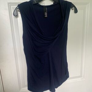 bobi navy cross body tank top size small